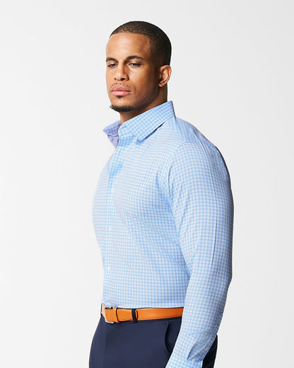 "The Declan" Blue Cross Stitch | State & Liberty Dress Shirts