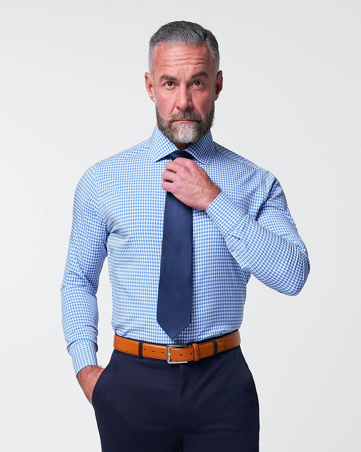 "The Bonino" Blue Gingham | State & Liberty Dress Shirts