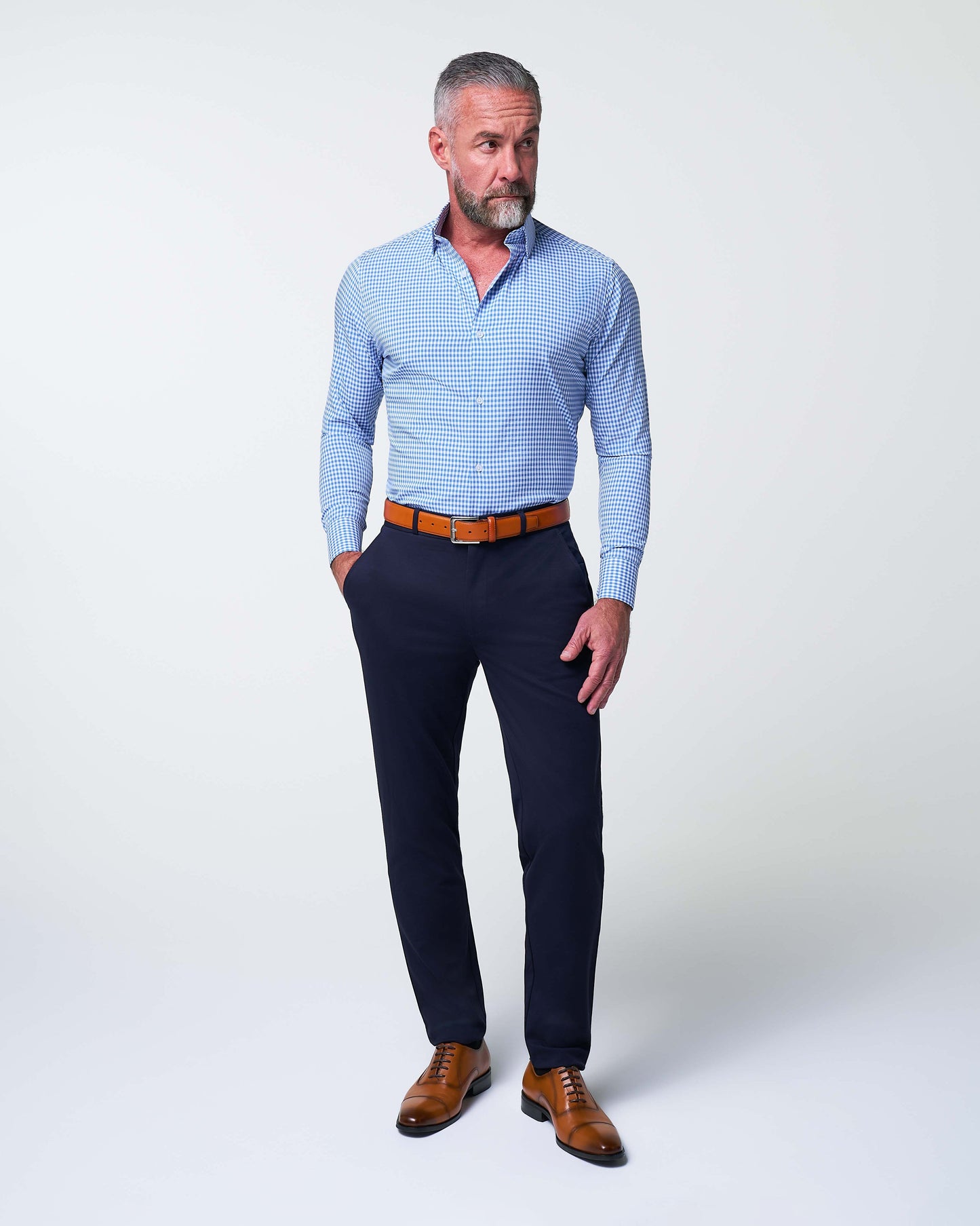 "The Bonino" Blue Gingham | State & Liberty Dress Shirts