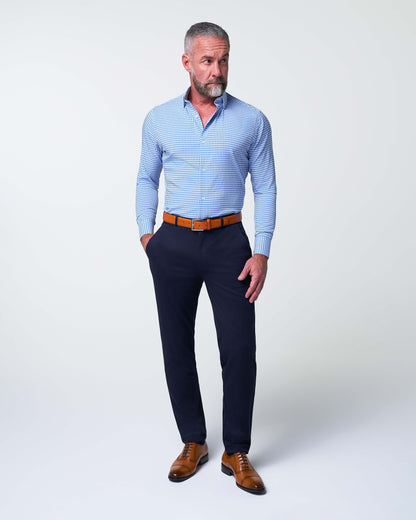 "The Bonino" Blue Gingham | State & Liberty Dress Shirts