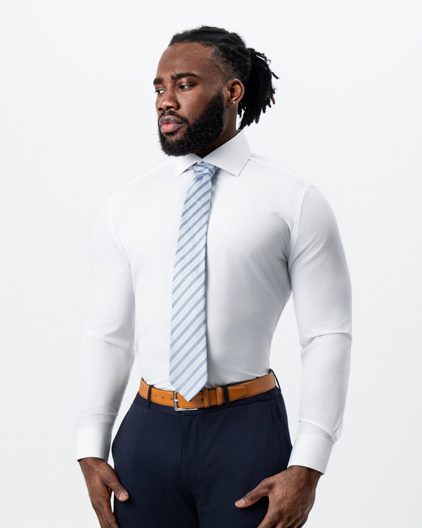 "The Springer" Solid White - Spread Collar | State & Liberty Dress Shirts