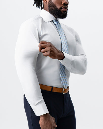 "The Springer" Solid White - Spread Collar | State & Liberty Dress Shirts
