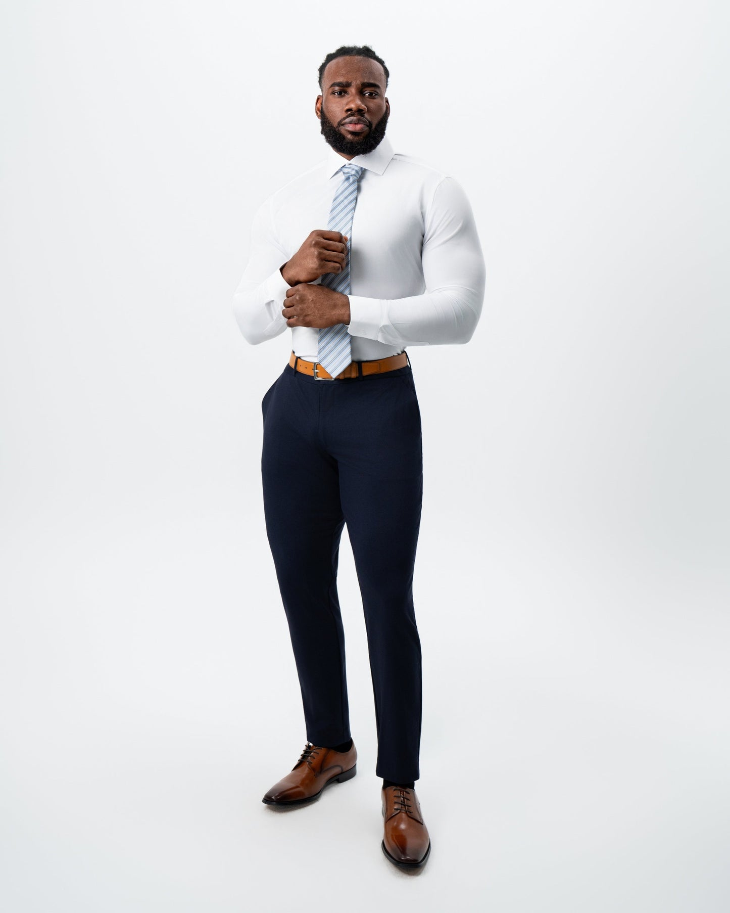 "The Springer" Solid White - Spread Collar | State & Liberty Dress Shirts