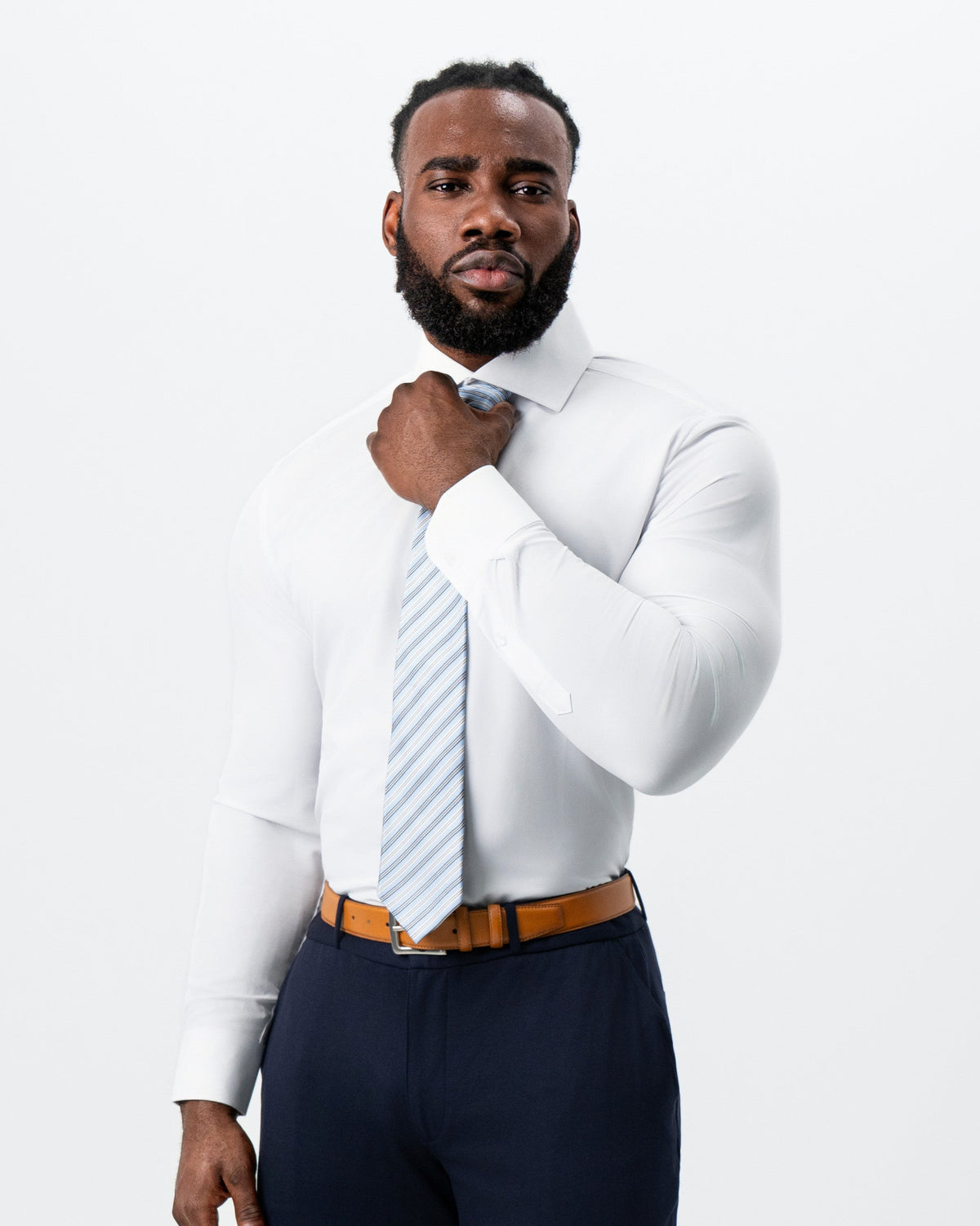 "The Springer" Solid White - Spread Collar | State & Liberty Dress Shirts
