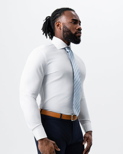 "The Springer" Solid White - Spread Collar | State & Liberty Dress Shirts
