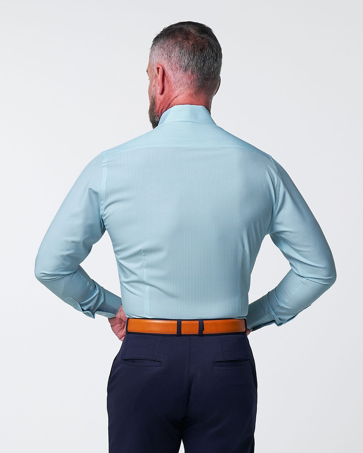 "The Atlas" Mint, Blue & White Mini Check | State & Liberty Dress Shirts