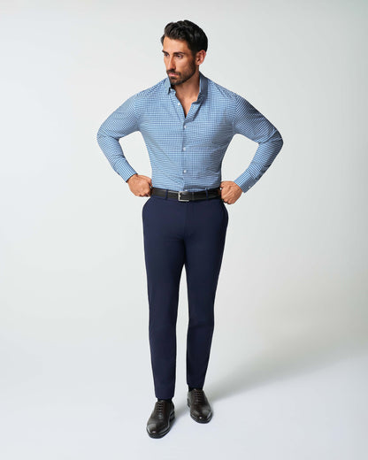 "The Brooklyn" Navy & Light Blue Gingham | State & Liberty Dress Shirts