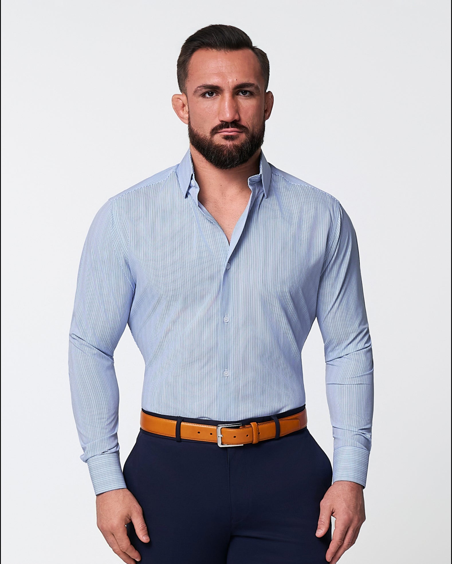 "The Bruce" Multicolor Pinstripe | State & Liberty Dress Shirts