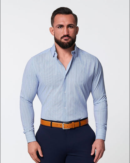 "The Bruce" Multicolor Pinstripe | State & Liberty Dress Shirts