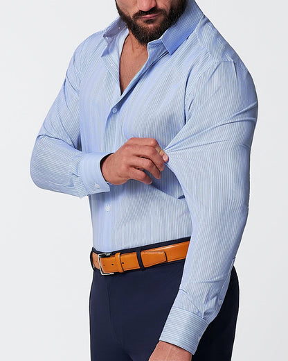 "The Bruce" Multicolor Pinstripe | State & Liberty Dress Shirts