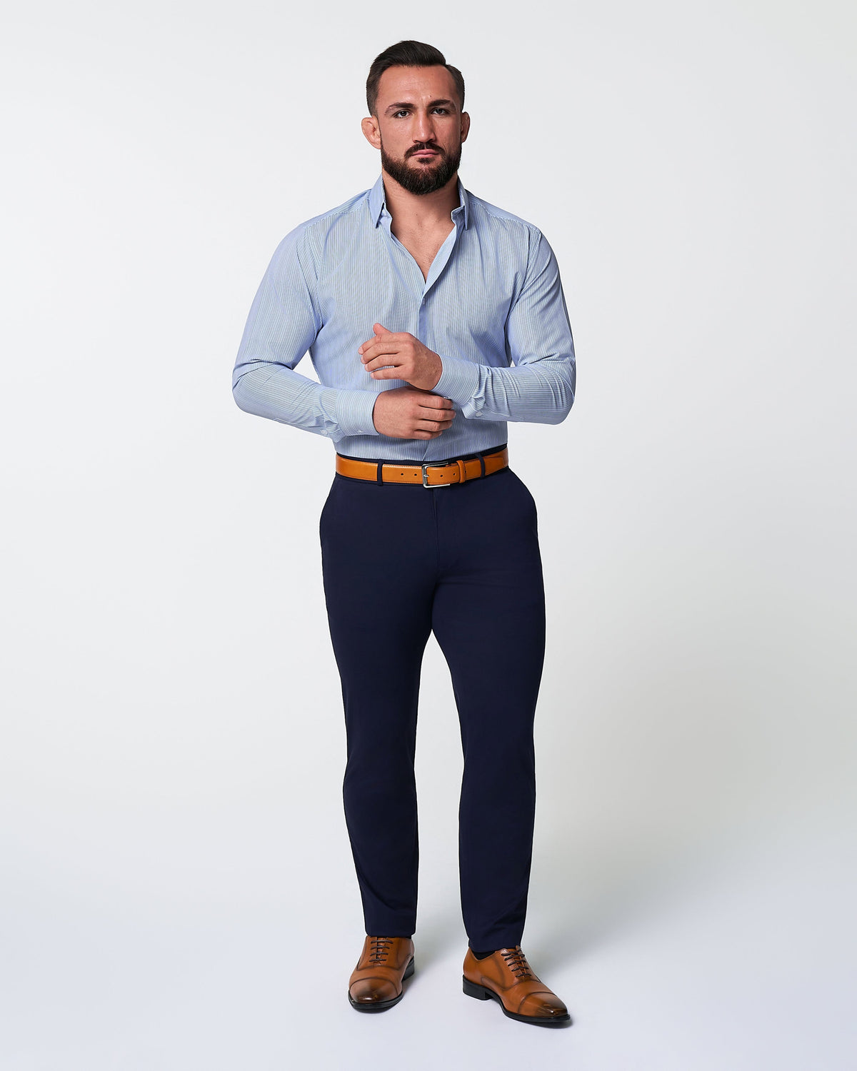 "The Bruce" Multicolor Pinstripe | State & Liberty Dress Shirts