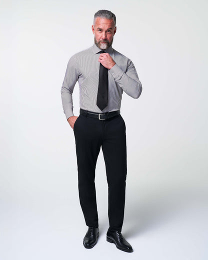 ''The Calloway'' Dark Brown Bengal Stripe | State & Liberty Dress Shirts