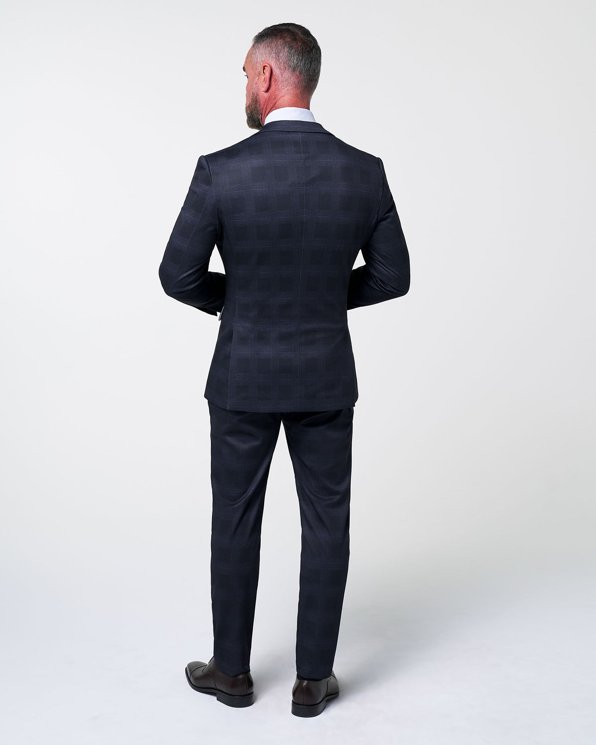 Athletic Fit Stretch Suit - Midnight Navy Plaid & Blue Plaid | State & Liberty Suits