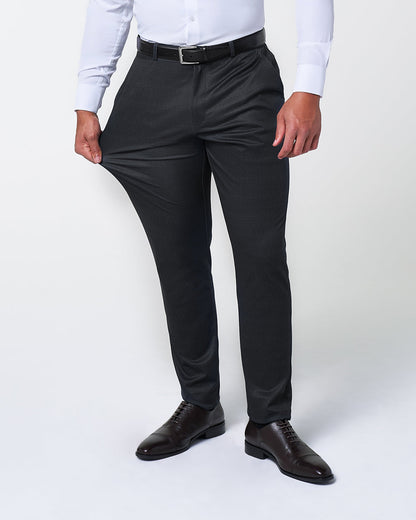 Athletic Fit Stretch Suit - Midnight Navy & Blue Microcheck | State & Liberty Suits