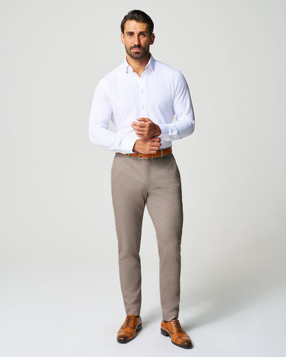 Athletic Fit Stretch Suit - Tan Herringbone | State & Liberty Suits