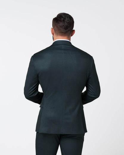 Athletic Fit Stretch Suit - Navy and Light Blue Microcheck | State & Liberty Suits
