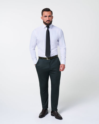 Athletic Fit Stretch Suit - Navy and Light Blue Microcheck | State & Liberty Suits