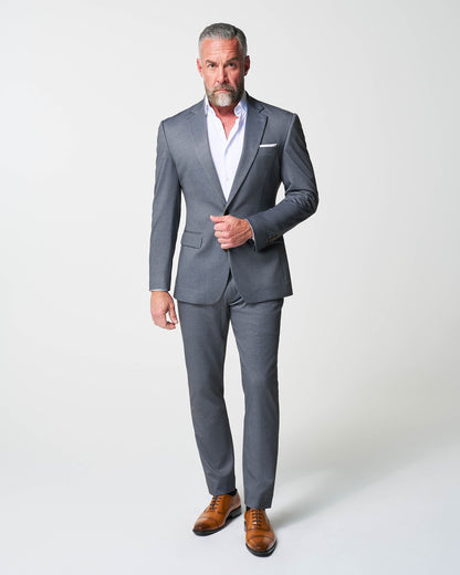 Athletic Fit Stretch Suit - Textured Cobalt | State & Liberty Suits