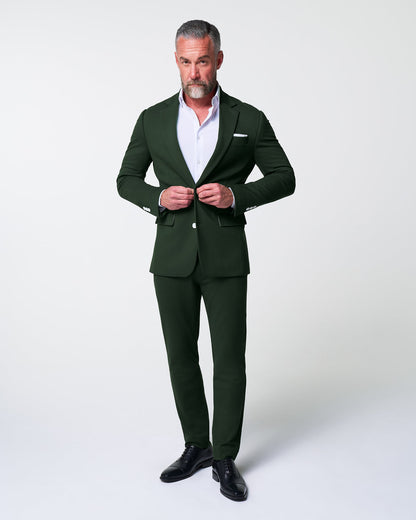 Athletic Fit Stretch Suit - Solid Pine | State & Liberty Suits