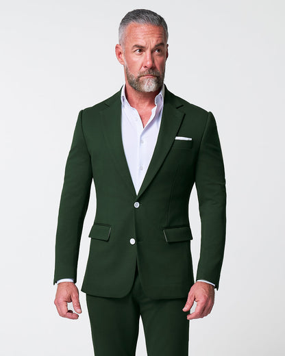Athletic Fit Stretch Suit - Solid Pine | State & Liberty Suits