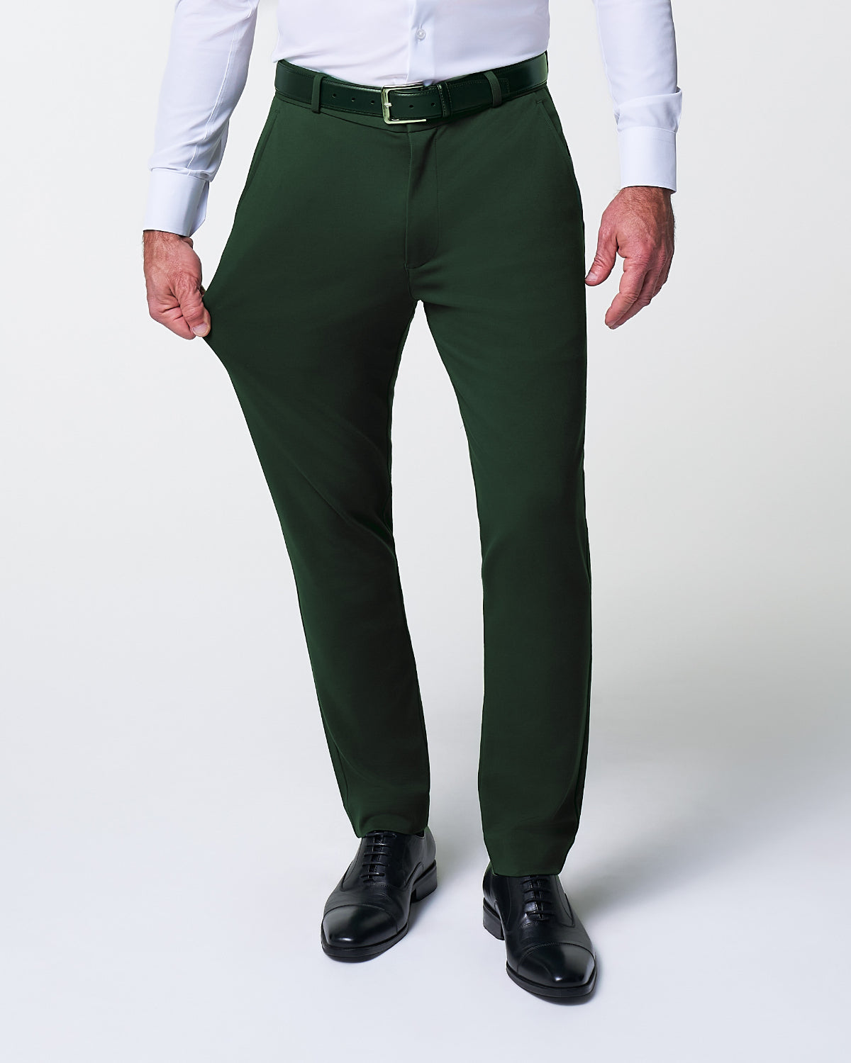 Athletic Fit Stretch Suit - Solid Pine | State & Liberty Suits