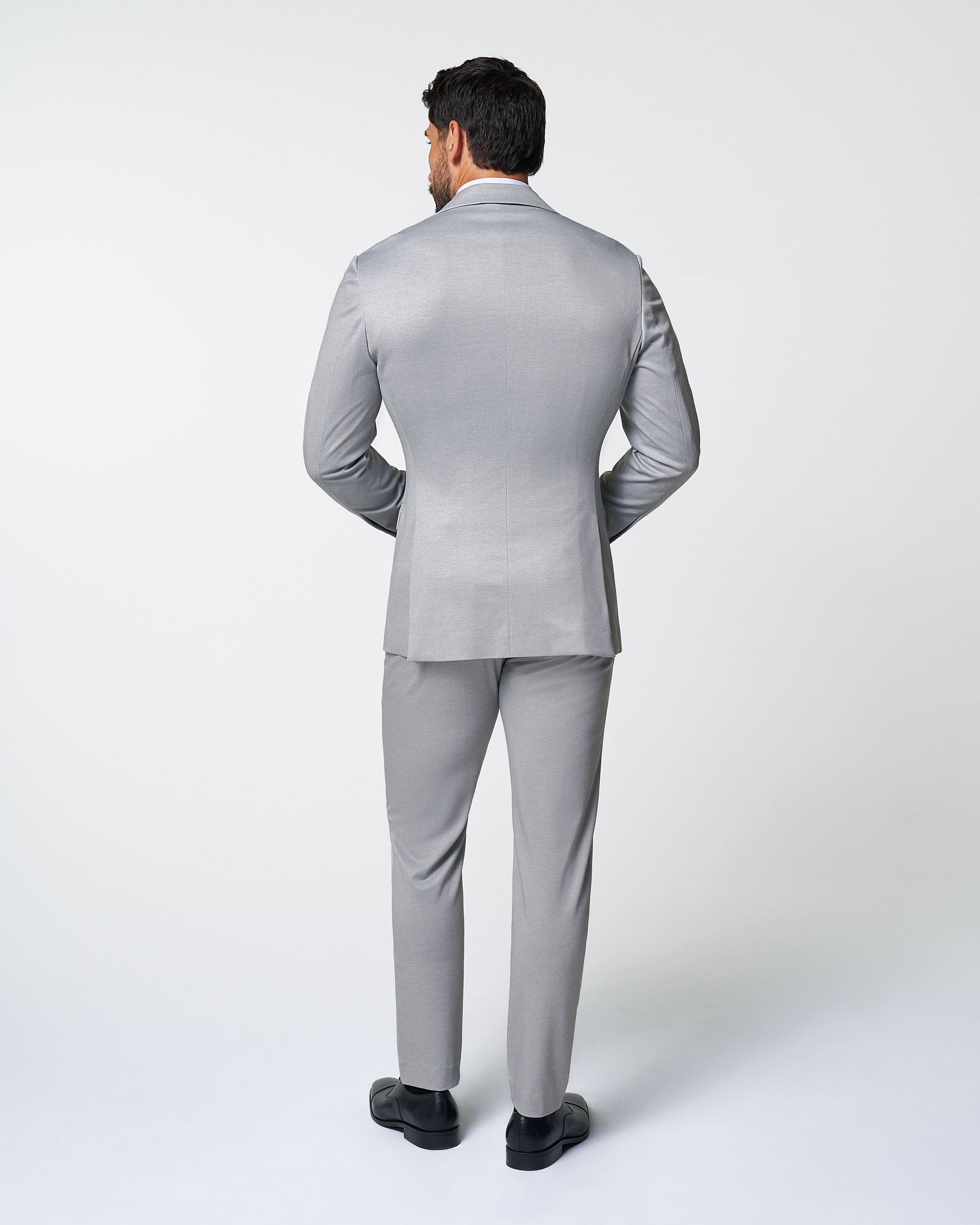 Athletic Fit Stretch Suit - Solid Light Grey | State & Liberty Suits