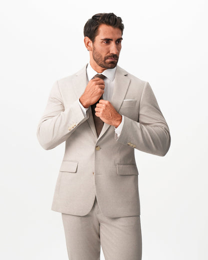 Athletic Fit Stretch Suit - Solid Tan | State & Liberty Suits