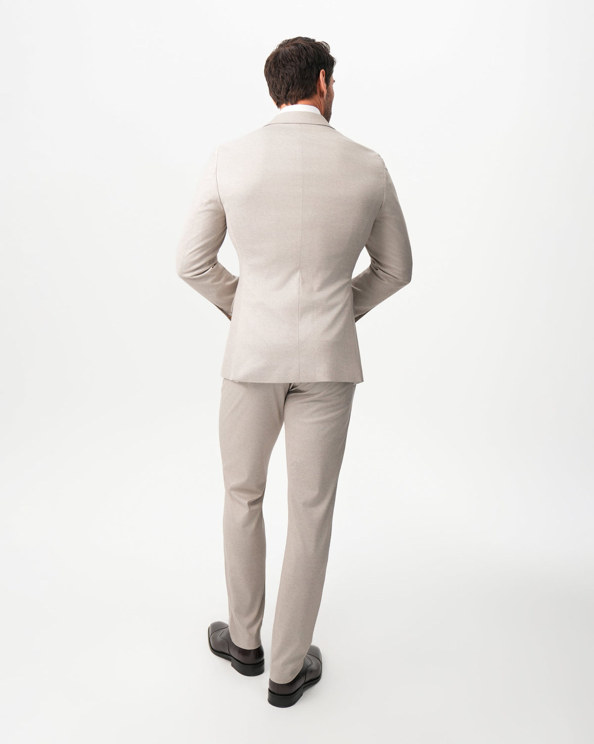 Athletic Fit Stretch Suit - Solid Tan | State & Liberty Suits