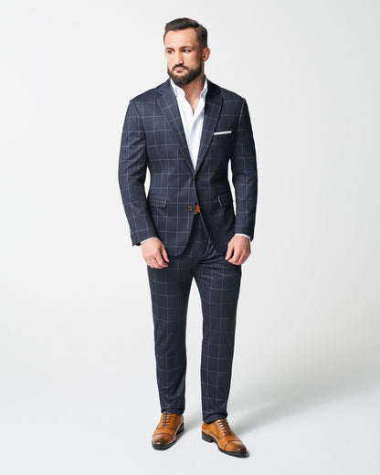 Athletic Fit Stretch Suit - Solid Royal Blue | State & Liberty Suits