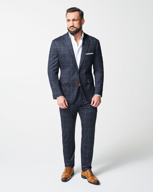 Athletic Fit Stretch Suit - Solid Royal Blue | State & Liberty Suits