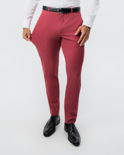 Athletic Fit Stretch Suit - Solid Crimson | State & Liberty Suits