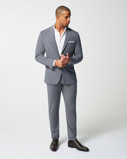 Athletic Fit Stretch Suit - Lightweight Heathered Smoked Grey | State & Liberty Suits