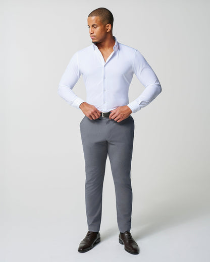 Athletic Fit Stretch Suit - Lightweight Heathered Smoked Grey | State & Liberty Suits