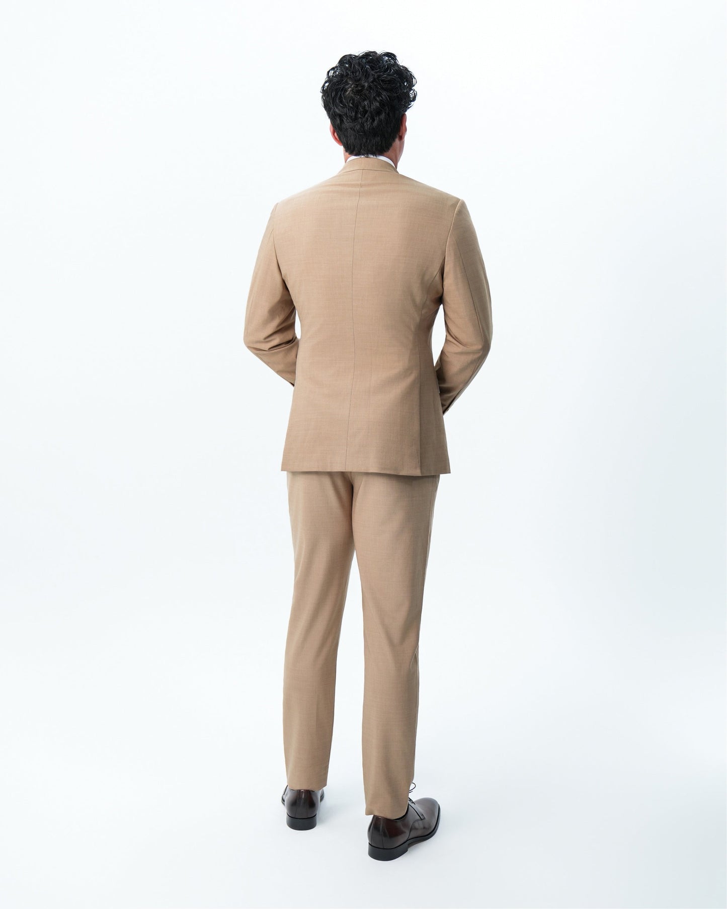 Athletic Fit Stretch Suit - Heathered Sand | State & Liberty Suits