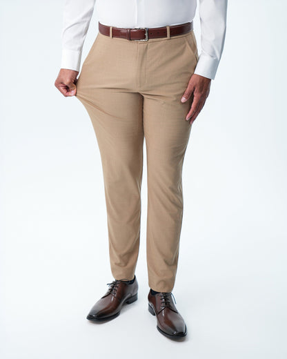 Athletic Fit Stretch Suit - Heathered Sand | State & Liberty Suits