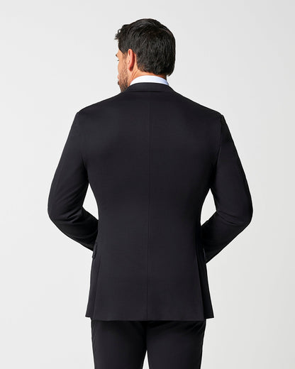 Athletic Fit Stretch Suit - Black Double Breasted | State & Liberty Suits
