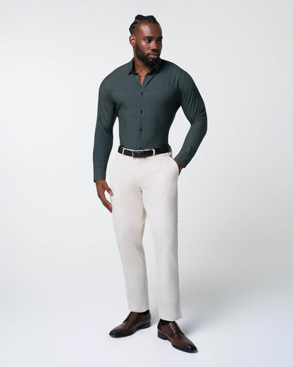 "The Colby" Dark Green & Mint Windowpane | State & Liberty Dress Shirts