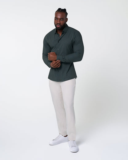 "The Colby" Dark Green & Mint Windowpane | State & Liberty Dress Shirts