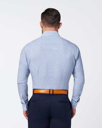 "The Dalton" Purple & Light Blue Windowpane | State & Liberty Dress Shirts