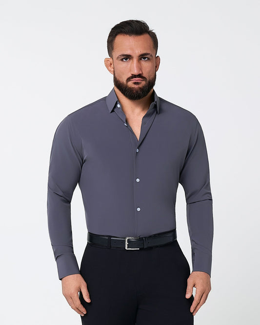 "The Draper" Shadow Grey | State & Liberty Dress Shirts