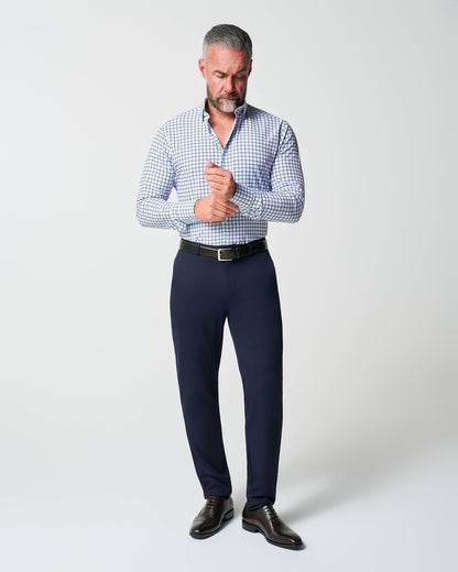 "The Elias" Light Navy Windowpane | State & Liberty Dress Shirts