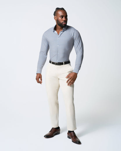 "The Fitz" Brown & Navy Plaid | State & Liberty Dress Shirts