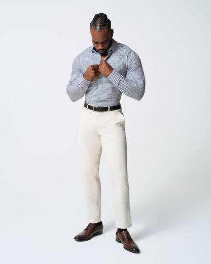 "The Fitz" Brown & Navy Plaid | State & Liberty Dress Shirts
