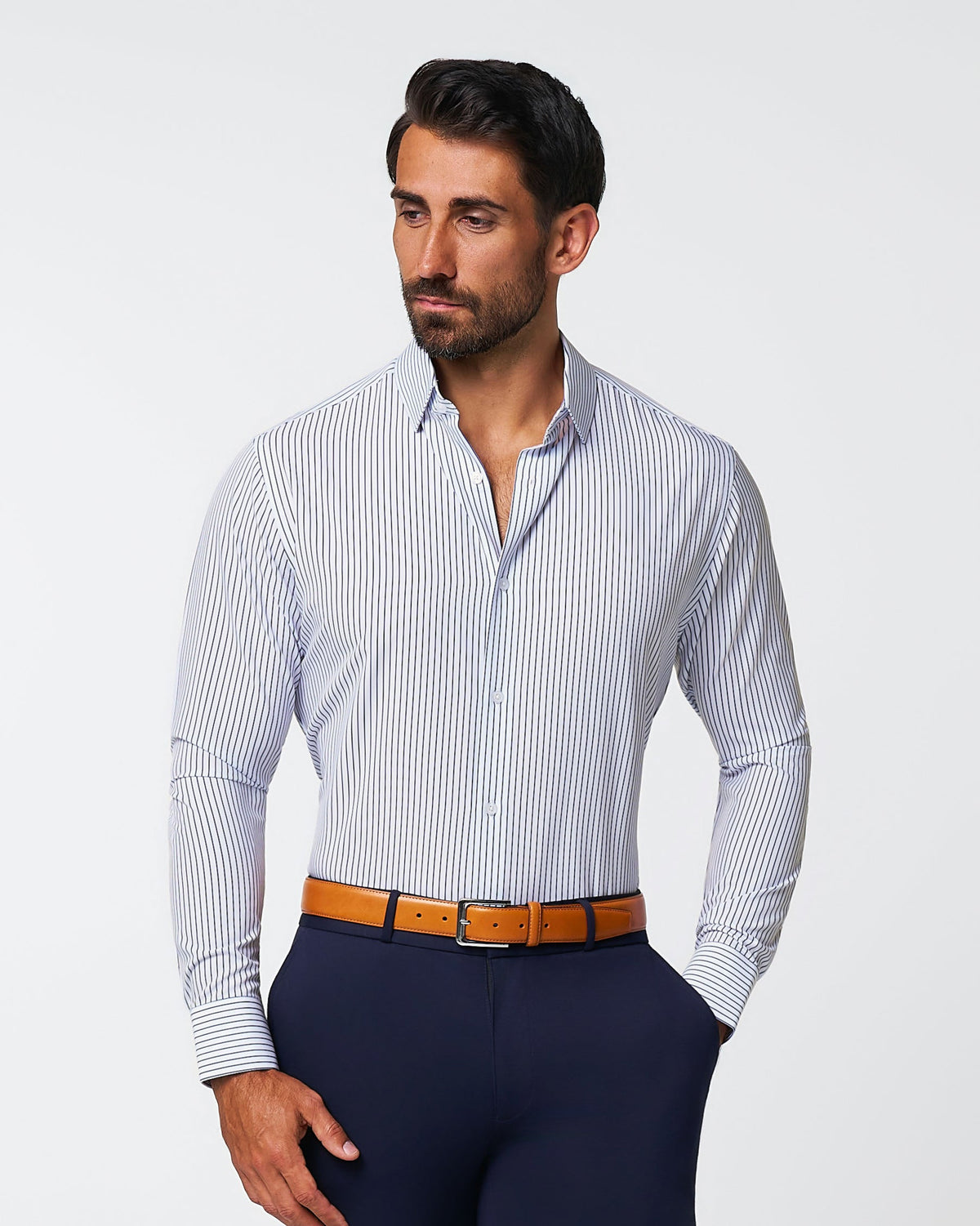 "The Hutton" Navy Pinstripe | State & Liberty Dress Shirts