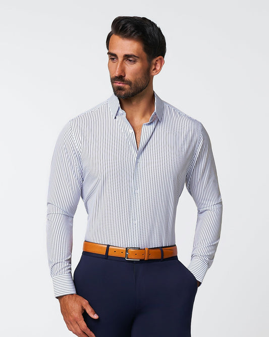 "The Hutton" Navy Pinstripe | State & Liberty Dress Shirts