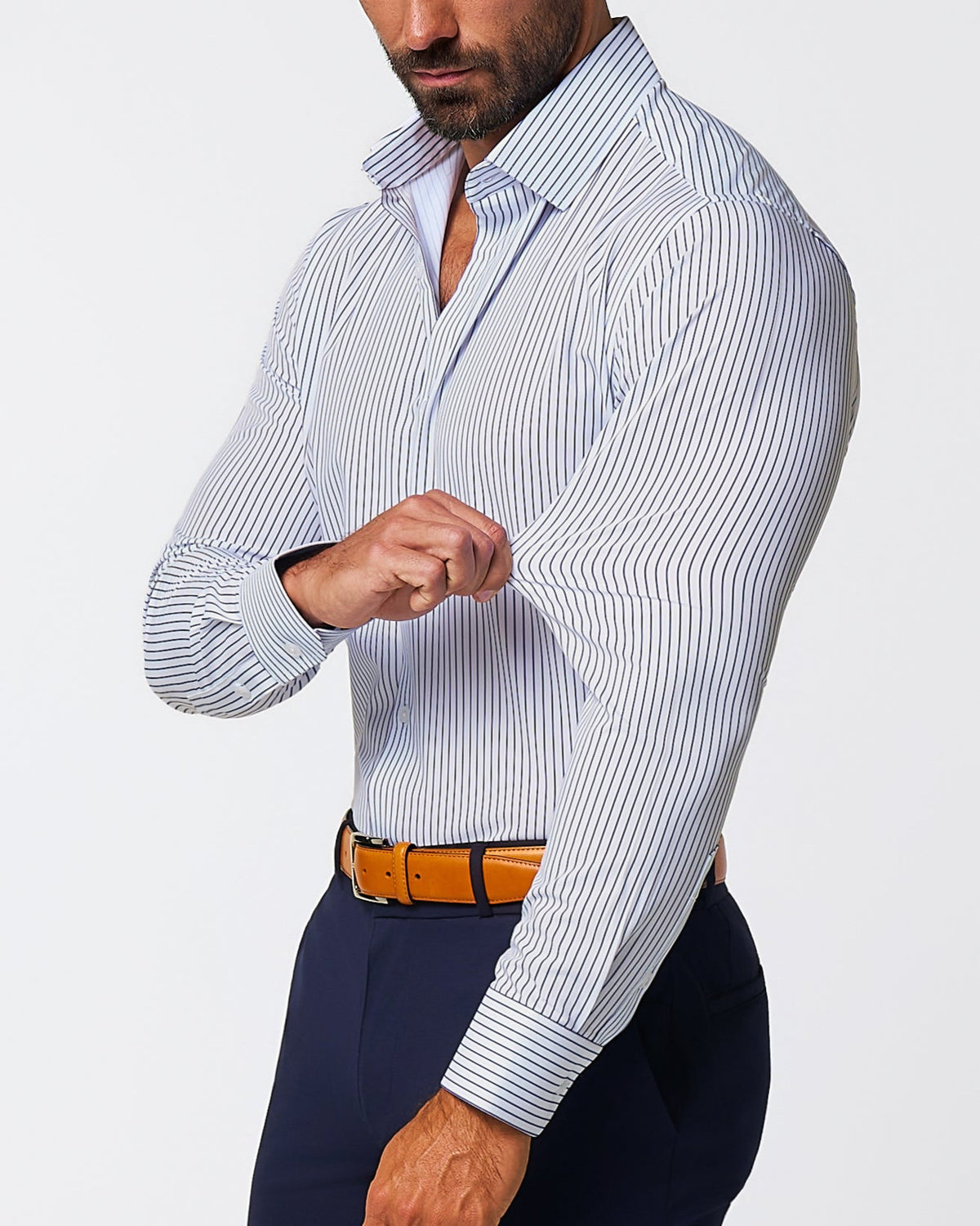 "The Hutton" Navy Pinstripe | State & Liberty Dress Shirts
