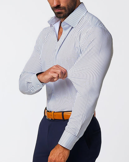 "The Hutton" Navy Pinstripe | State & Liberty Dress Shirts