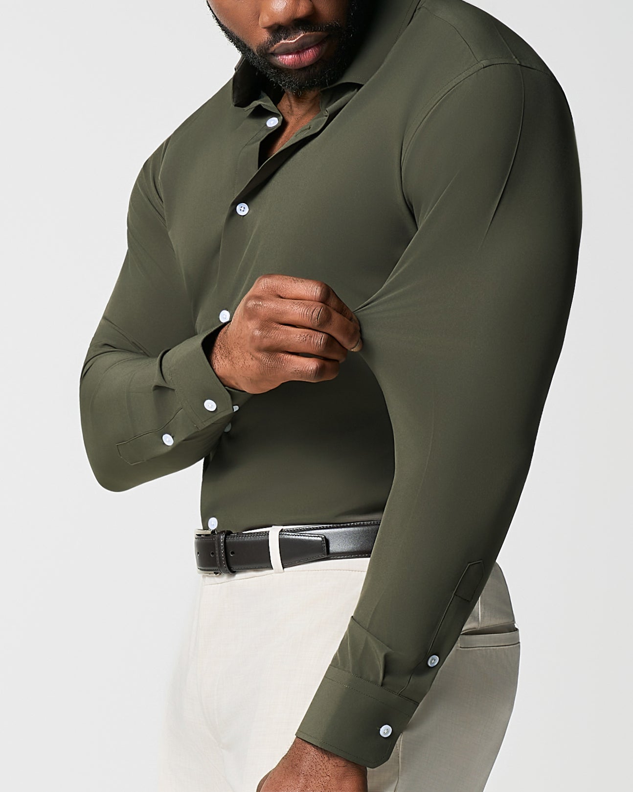 "The Ivy" Solid Olive | State & Liberty Dress Shirts