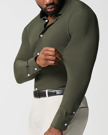 "The Ivy" Solid Olive | State & Liberty Dress Shirts