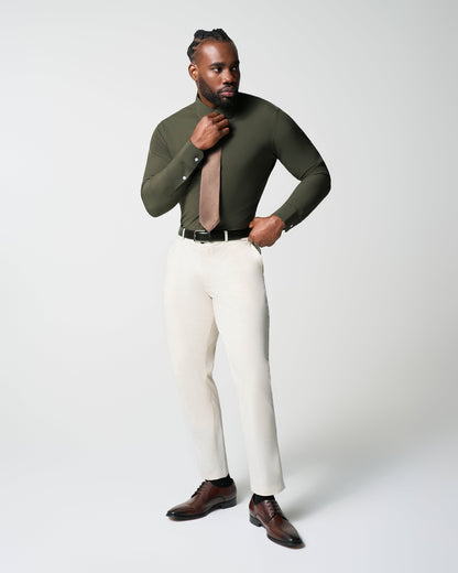 "The Ivy" Solid Olive | State & Liberty Dress Shirts